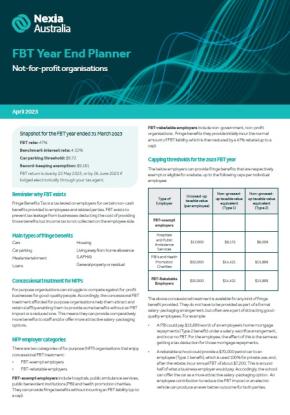 FBT Planner - Not-for-profit organisations